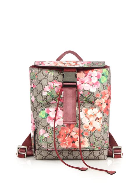 pink flower gucci bag|gucci backpack with blue flowers.